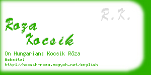 roza kocsik business card